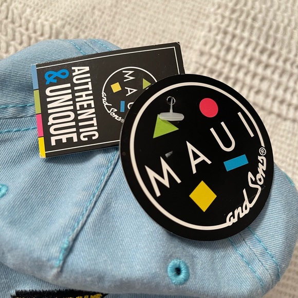 Maui & Sons Blue ‘GNARLY’ Dad Hat NWT O/S UNISEX - Picture 3 of 6